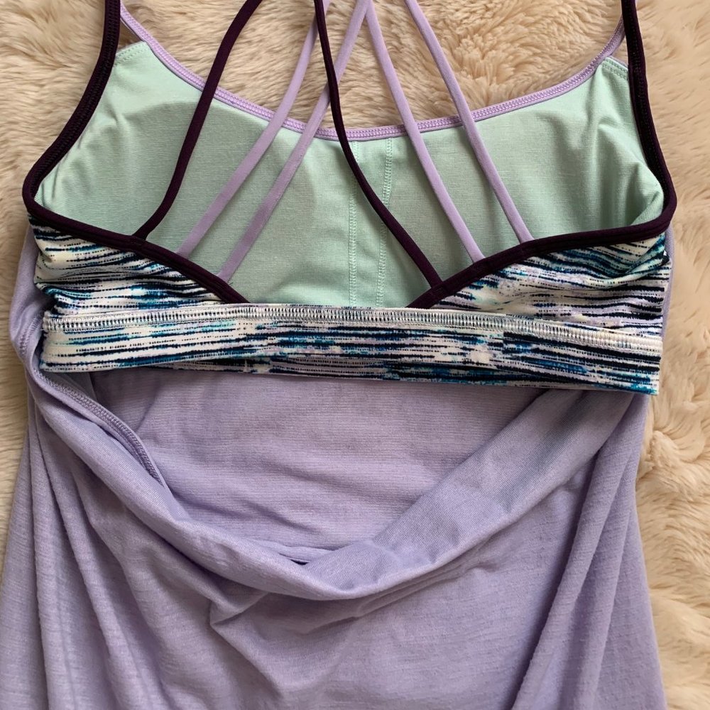 EUC Lululemon Lighten Up Tank Lilac Blurry Belle 4 - Picture 10 of 16